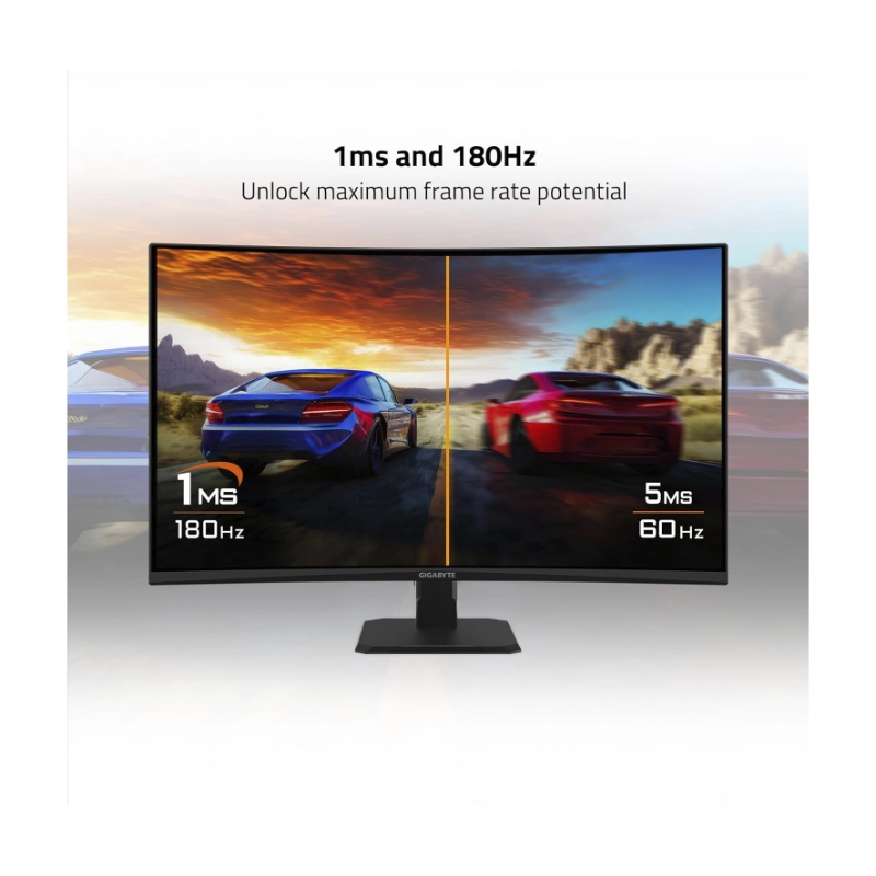 Monitor Gaming Gigabyte Led 32 (Gs32Qca) Curvo, Va, Qhd 2K , 2560X1440, 2 Hdmi/Dp, 1Ms, 180Hz, F/Sync 3 Monitor Gaming Gigabyte Led 32 (Gs32Qca) Curvo, Va, Qhd 2K , 2560X1440, 2 Hdmi/Dp, 1Ms, 180Hz, F/Sync - Imagen 3