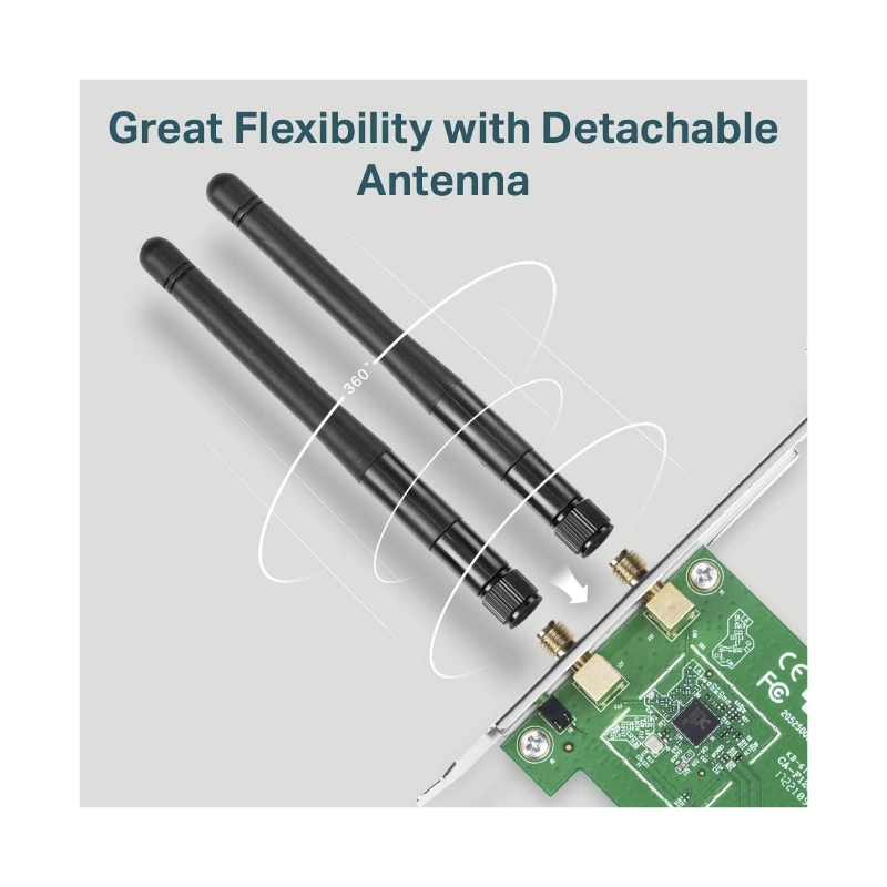Tarjeta Pcie Inalambrico Tp-link (Tl-wn881nd) 2.4ghz/300mbps, Antena X2 3 Tarjeta Pcie Inalambrico Tp-link (Tl-wn881nd) 2.4ghz/300mbps, Antena X2 - Imagen 3