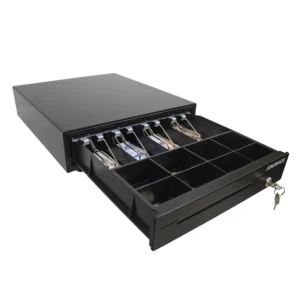 Gaveta De Dinero Advance (Adv-5421) Negro, Metal, 4 Divisiones Para Billetes Y 8 Para Monedas, 350Mm X 405Mm, Rj11