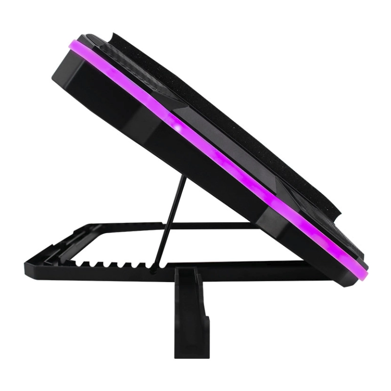 Cooler Para Laptop Teros (Te-7133n) Negro, Para 14 Al 19, X1 Fan, Pantalla Lcd, Led-rgb 4 Cooler Para Laptop Teros (Te-7133n) Negro, Para 14 Al 19, X1 Fan, Pantalla Lcd, Led-rgb - Imagen 4