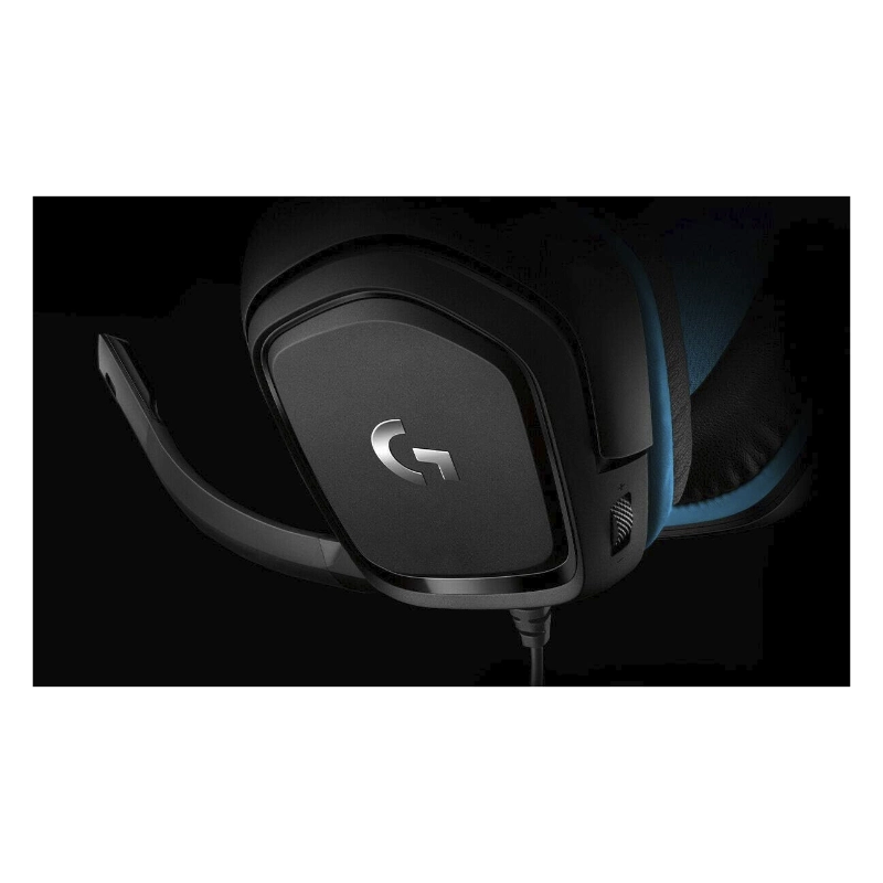 Auricular Logitech G432 (981-000769) Gaming, Negro Con Azul, 7.1, Jack X1 + Cable Jack X2 + Adaptador Usb 4 Auricular Logitech G432 (981-000769) Gaming, Negro Con Azul, 7.1, Jack X1 + Cable Jack X2 + Adaptador Usb - Imagen 4