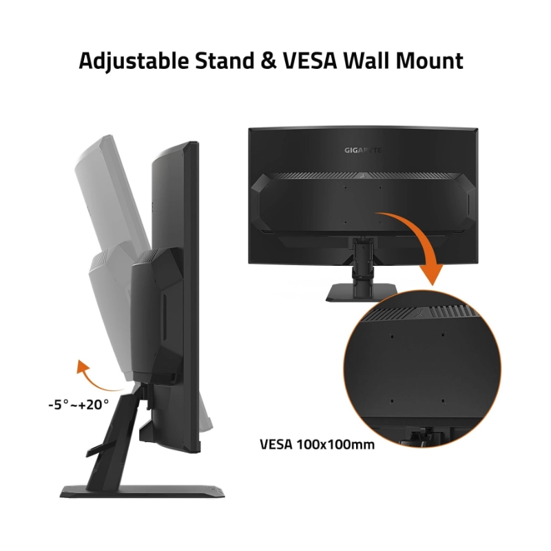 Monitor Gaming Gigabyte Led 32 (Gs32Qca) Curvo, Va, Qhd 2K , 2560X1440, 2 Hdmi/Dp, 1Ms, 180Hz, F/Sync 5 Monitor Gaming Gigabyte Led 32 (Gs32Qca) Curvo, Va, Qhd 2K , 2560X1440, 2 Hdmi/Dp, 1Ms, 180Hz, F/Sync - Imagen 5