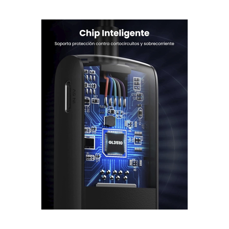 Hub Usb Ugreen 4 Puertos Cm416 (80657) Usb 3.0, Transferencia De Datos De 5 Gbps, Cable De 1 Metro 5 Hub Usb Ugreen 4 Puertos Cm416 (80657) Usb 3.0, Transferencia De Datos De 5 Gbps, Cable De 1 Metro - Imagen 5