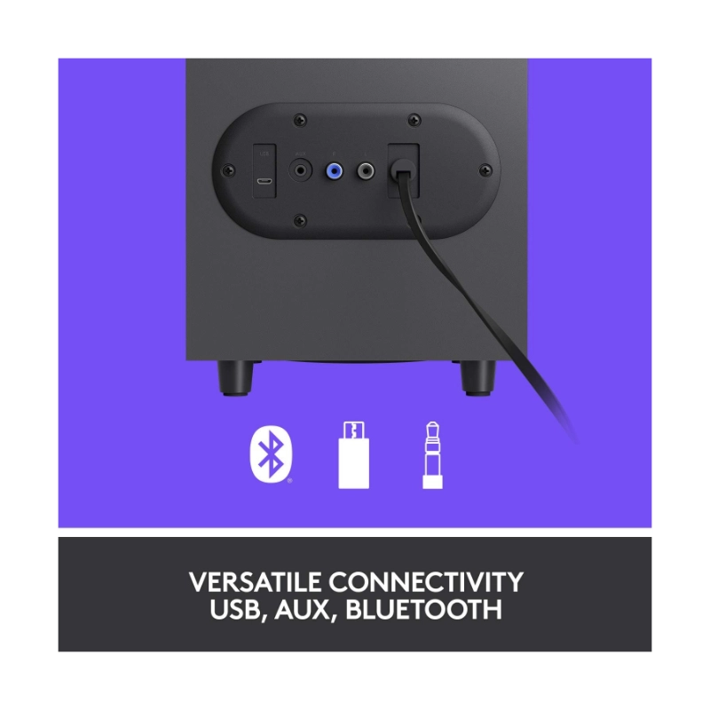 Subwoofer Logitech Z407 (980-001347) 80w, Bluetooth 5 Subwoofer Logitech Z407 (980-001347) 80w, Bluetooth - Imagen 5