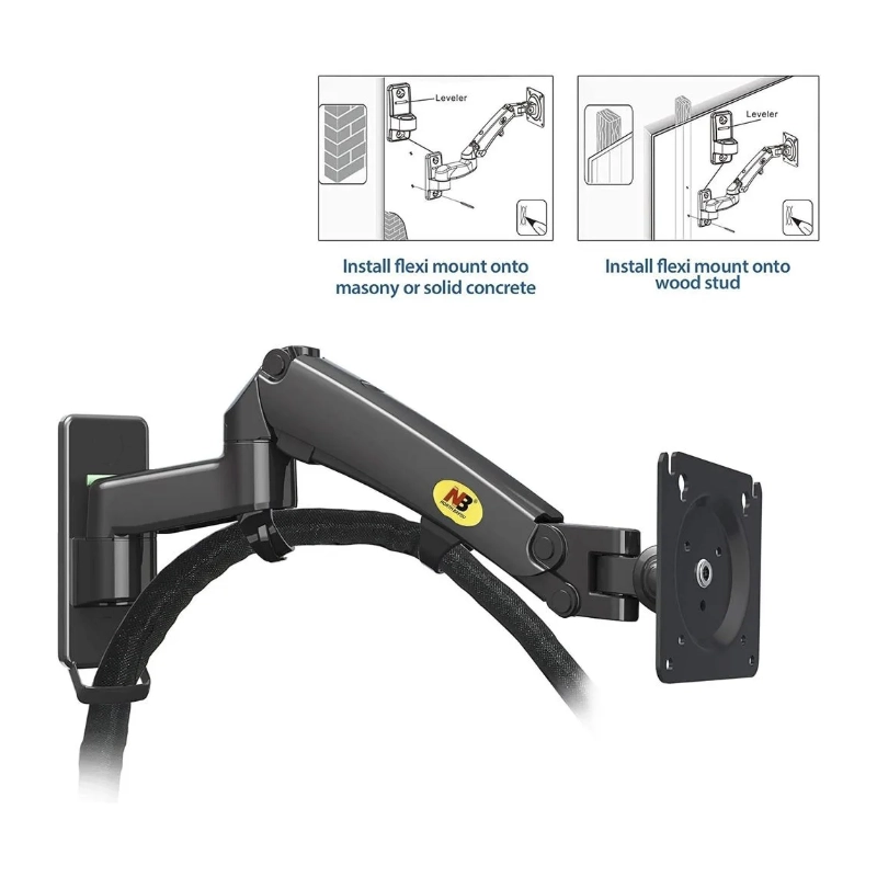 Brazo Soporte Para Monitor North Bayou F150 (1100671042) Rack Pared, Para 17 A 35, De 3Kg Hasta 12Kg, Spcc Con Revestimiento Acabado 7 Brazo Soporte Para Monitor North Bayou F150 (1100671042) Rack Pared, Para 17 A 35, De 3Kg Hasta 12Kg, Spcc Con Revestimiento Acabado - Imagen 7