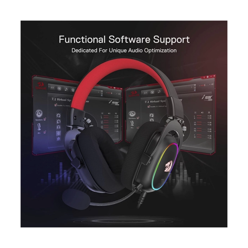 Auricular Redragon Zeus-x (H510-rgb) Gaming, Negro, 7.1, Conexion Usb, Led-rgb 8 Auricular Redragon Zeus-x (H510-rgb) Gaming, Negro, 7.1, Conexion Usb, Led-rgb - Imagen 8