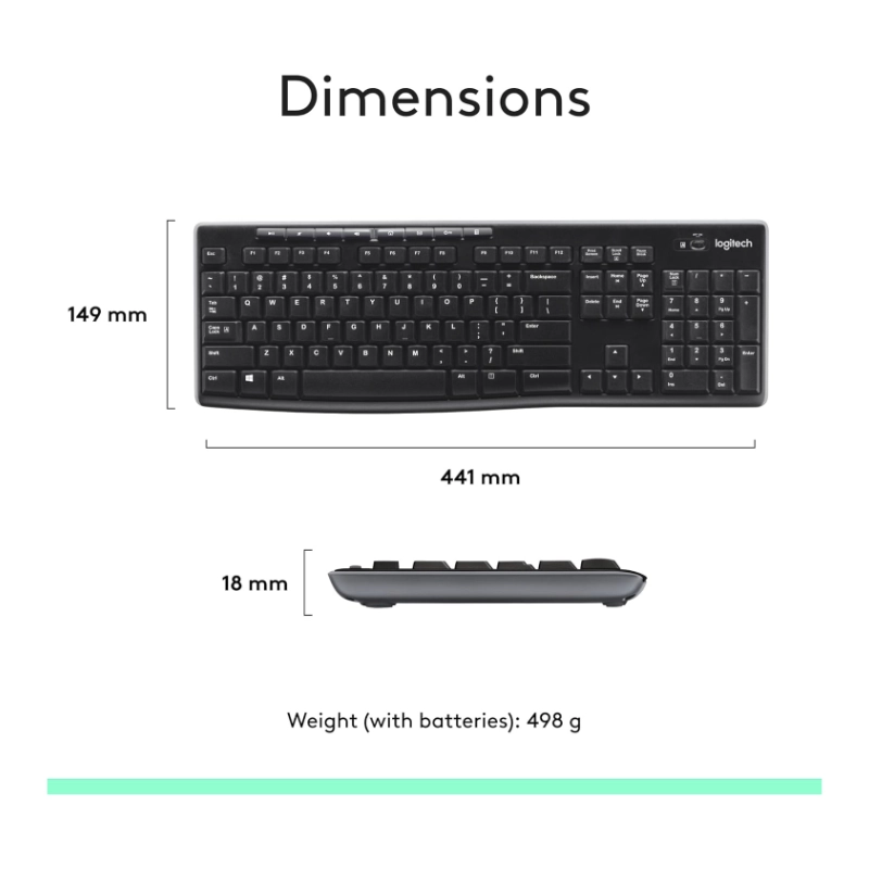 Combo Inalambrico Logitech Mk270 (920-004432) Teclado+mouse 9 Combo Inalambrico Logitech Mk270 (920-004432) Teclado+mouse - Imagen 9