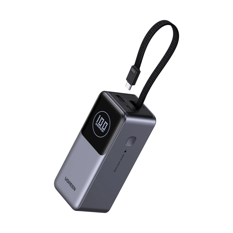Power Bank Ugreen Pb723 (55365B) Nexode, Cable Integrado, Carga Rapida De 130 W, 20000Mah 1 Power Bank Ugreen Pb723 (55365B) Nexode, Cable Integrado, Carga Rapida De 130 W, 20000Mah