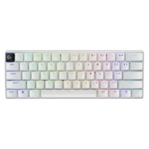 Teclado Inalambrico Logitech G Pro X 60 Lightspeed 60% (920-011921) Gaming, Blanco, Mecanico, Switch Gx Tactiles Opticos, Bluetooth, Led-Rgb