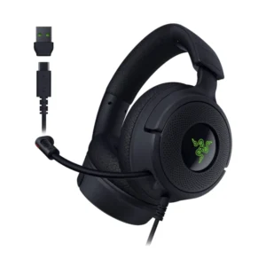 Auricular Razer Kraken V4 X (Rz04-05180100-R3U1) Negro, Controladores De 40 Mm, Microfono Cardioide, Almohadillas De Espuma Viscoelastica, Chroma Rgb