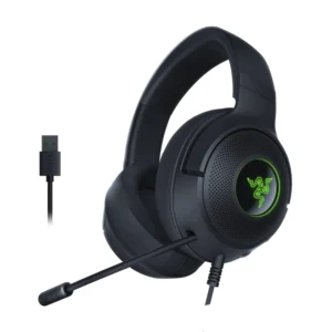 Auricular Razer Kraken V3 X (Rz04-03750300-R3U1) Gaming, Negro, Construccion Ligera, Microfono Cardioide Hyperclear, Sonido 7.1, Triforce 1.575, Rgb