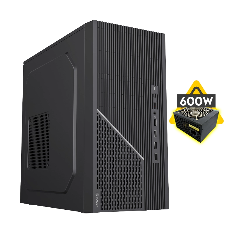Case Halion Office (6526) Con Fuente De 600W, Negro, Micro-Atx, X1 Fan 1 Case Halion Office (6526) Con Fuente De 600W, Negro, Micro-Atx, X1 Fan