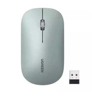 Mouse Inalambrico Ugreen Mu001 (90374) Verde, Ultra Delgado, 4000 Dpi
