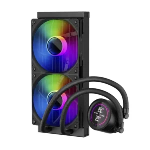 Enfriamiento Liquido 1Stplayer Thunderstorm Ts4 240 (Ts4-240-Bk) Negro, 1150/1851-Am4/Am5, X2 Fan, Visualizacion De Temperatura, Led-Argb
