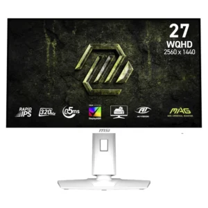 Monitor Gaming Msi 27 (Mag 274Qrfw X32) Blanco, Fast Ips, Wqhd 2K, 2560 X 1440, 2 Hdmi/Dp, 0.5Ms, 320Hz, Sincronizacion Adaptativa, Ai Vision