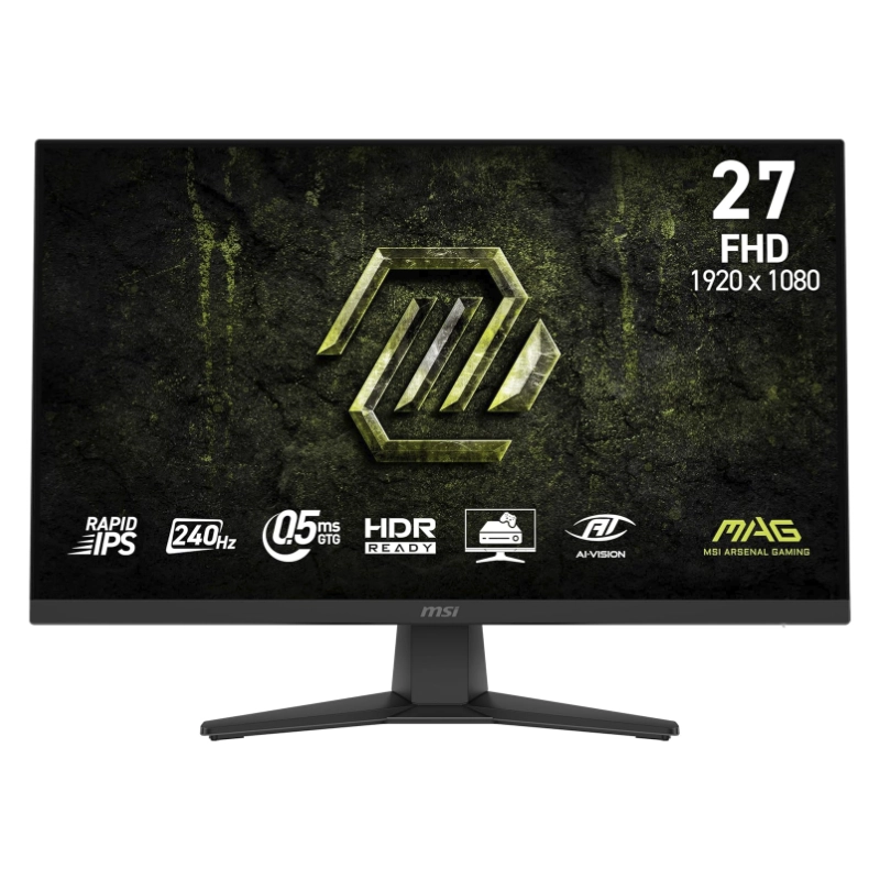 Monitor Gaming Msi Led 27 (Mag 272F X24) Rapid Ips, Fhd, 2 Hdmi/Dp, 0.5Ms, 240Hz, Eye Care, Ai Navigator, Sincronizacion Adaptativa Amd 1 Monitor Gaming Msi Led 27 (Mag 272F X24) Rapid Ips, Fhd, 2 Hdmi/Dp, 0.5Ms, 240Hz, Eye Care, Ai Navigator, Sincronizacion Adaptativa Amd