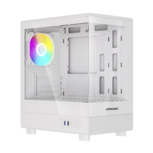 Case Fpmax (Diamond R2M-W) Sin Fuente, Blanco, Micro-Atx, 2 Panel Vidrio, X1 Fan, Led-Argb