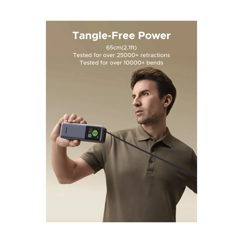Power Bank Ugreen Pb726 (55987B) Nexode, Cable Retractil Integrado, Pantalla Inteligente Tft, Carga Rapida De 165 W, 20000Mah 2 Power Bank Ugreen Pb726 (55987B) Nexode, Cable Retractil Integrado, Pantalla Inteligente Tft, Carga Rapida De 165 W, 20000Mah - Imagen 2