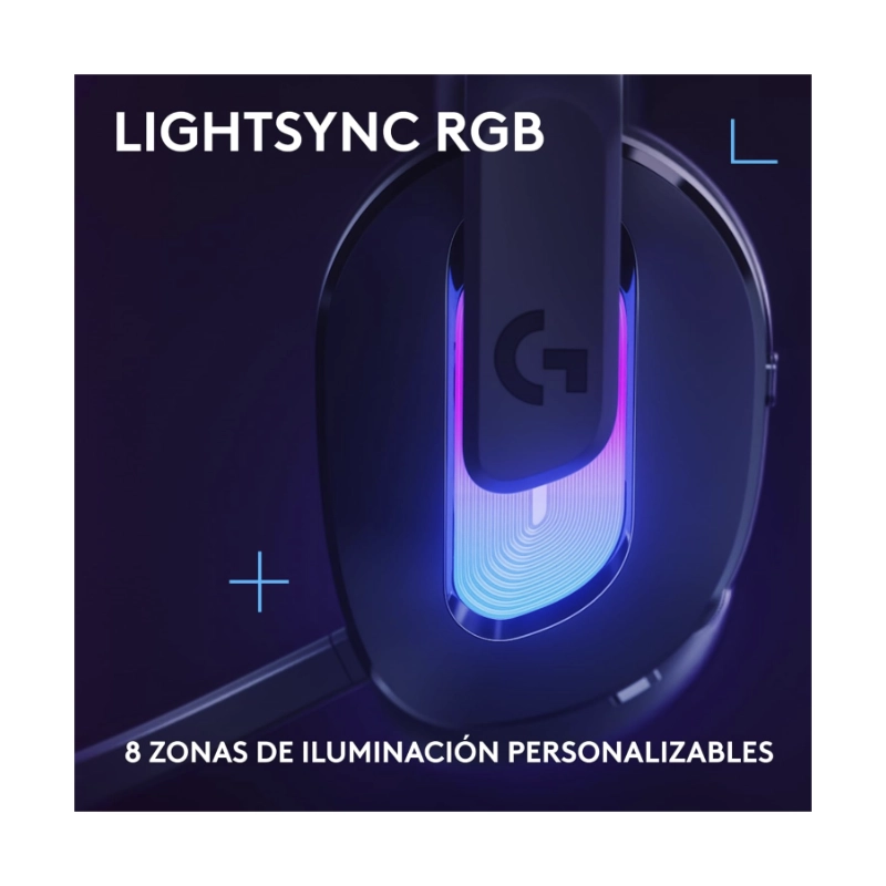 Auricular Inalambrico Logitech G522 Lightspeed (981-001543) Negro, Microfono De Ancho De Banda Completo Y Audio Sincronizado Avanzado, Bluetooth, Rgb 3 Auricular Inalambrico Logitech G522 Lightspeed (981-001543) Negro, Microfono De Ancho De Banda Completo Y Audio Sincronizado Avanzado, Bluetooth, Rgb - Imagen 3