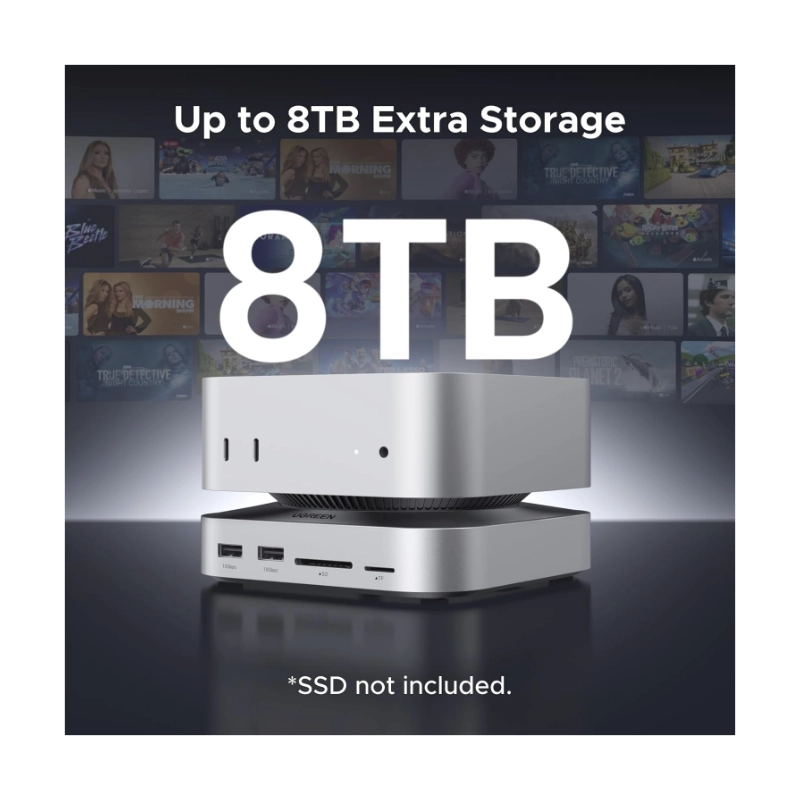 Base De Expansion Usb-C A 11 En 1 Para Mac Mini M4/M4 Pro Ugreen Cm841 (65487) X2 Usb-C, X5 Usb-A, X1 Sd Card Slot, X1 Tf Card Slot, X1 M.2 Slot 3 Base De Expansion Usb-C A 11 En 1 Para Mac Mini M4/M4 Pro Ugreen Cm841 (65487) X2 Usb-C, X5 Usb-A, X1 Sd Card Slot, X1 Tf Card Slot, X1 M.2 Slot - Imagen 3