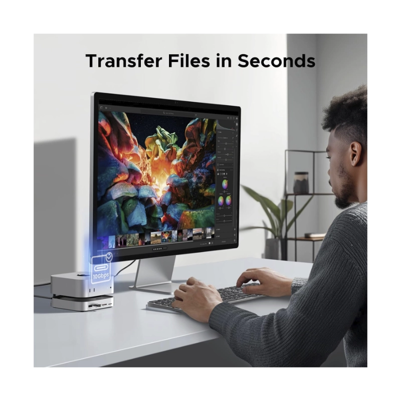 Base De Expansion Usb-C A 11 En 1 Para Mac Mini M4/M4 Pro Ugreen Cm841 (65487) X2 Usb-C, X5 Usb-A, X1 Sd Card Slot, X1 Tf Card Slot, X1 M.2 Slot 7 Base De Expansion Usb-C A 11 En 1 Para Mac Mini M4/M4 Pro Ugreen Cm841 (65487) X2 Usb-C, X5 Usb-A, X1 Sd Card Slot, X1 Tf Card Slot, X1 M.2 Slot - Imagen 7