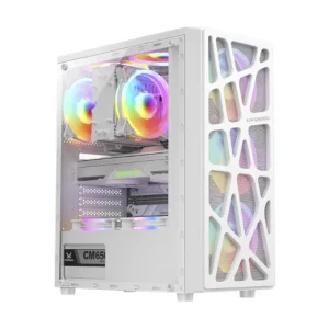 Case Fpmax (Cortex-W) Sin Fuente, Blanco, Atx, 1 Panel Acrilico, X4 Fan, Led Rainbow