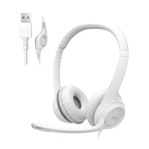 Auricular Logitech H390 (981-001285) Blanco, Microfono Con Cancelacion De Ruido, Conexion Usb