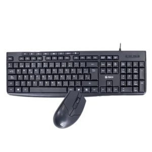 Combo Teros (Te-5012S) Negro, 8 Teclas Multimedia, Teclado+Mouse