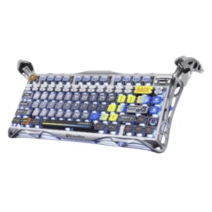 Teclado Inalambrico Gravastar Mercury K1 Pro 75% (Gs K1 Pro_s_cgry) Metal Cepillado, Mecanico, Switch Lineales, Aleacion De Aluminio, Led_rgb