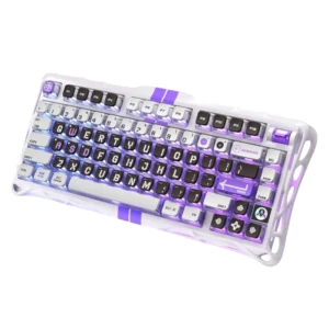 Teclado Gravastar Mercury V75 He 75% (Gs V75_gwt) Gaming, Mecha Gris, Mecanico, Switch Hall Effect, Sondeo De 8000 Hz, Accionamiento Ajustable, Rgb