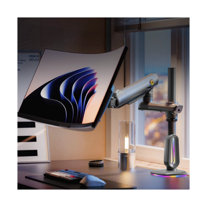 Brazo Soporte Para Monitor North Bayou V8 (1118751094) Gaming, Lake Blue, Rack Base, Para 32 A 60, De 2Kg Hasta 20Kg, Altura Ajustable, Luz Rgb 12 Brazo Soporte Para Monitor North Bayou V8 (1118751094) Gaming, Lake Blue, Rack Base, Para 32 A 60, De 2Kg Hasta 20Kg, Altura Ajustable, Luz Rgb - Imagen 12