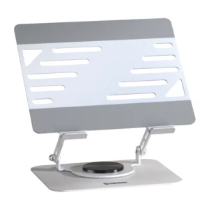 Soporte Para Laptop Cybercool (Ha-A17) Plata, Stand Giratorio, Acero, Para 13 A 15.6