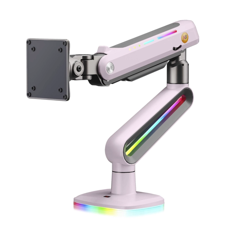 Brazo Soporte Para Monitor North Bayou J6 (1119781093) Gaming, Rosado, Rack Base, Para 32 A 60, De 2Kg Hasta 20Kg, Altura Ajustable, Luz Rgb 1 Brazo Soporte Para Monitor North Bayou J6 (1119781093) Gaming, Rosado, Rack Base, Para 32 A 60, De 2Kg Hasta 20Kg, Altura Ajustable, Luz Rgb