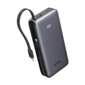 Power Bank Ugreen Pb528 (55985B) Portatil, Indicador Led Y Cable Usb-C Integrado, Carga Rapida Pd 30W, 20000Mah