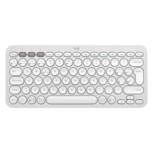 Teclado Inalambrico Logitech Pebble Keys 2 K380S (920-011784) Blanco, Bluetooth, Multidispositivo, Delgado Y Portatil,Windows, Macos, Ipados, Android