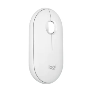 Mouse Inalambrico Logitech Pebble Mouse 2 M350S (910-007047) Blanco, Bluetooth, Ligero, Personalizable, Clicks Discretos, Easy-Switch, Recargable