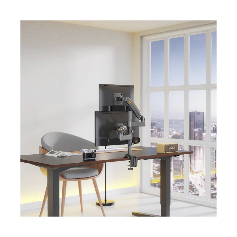 Brazo Soporte Para 2 Monitores North Bayou H180 (1100671106 H180) Rack Base, Para 17 A 35, De 2Kg Hasta 9Kg, Altura Ajustable, Resorte De Gas 4 Brazo Soporte Para 2 Monitores North Bayou H180 (1100671106 H180) Rack Base, Para 17 A 35, De 2Kg Hasta 9Kg, Altura Ajustable, Resorte De Gas - Imagen 4