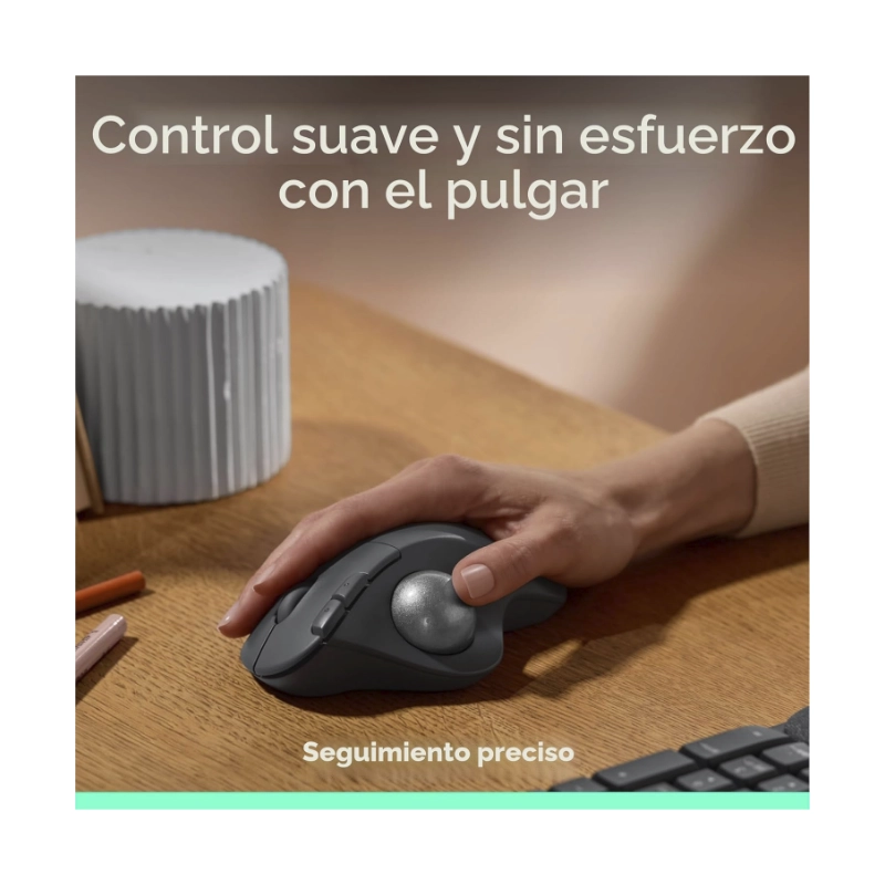 Mouse Inalambrico Logitech Ergo M575S (910-007031) Grafito, Bluetooth, Modo Trackball, Control Comodo Con El Pulgar, Seguimiento Preciso Y Fluido 2 Mouse Inalambrico Logitech Ergo M575S (910-007031) Grafito, Bluetooth, Modo Trackball, Control Comodo Con El Pulgar, Seguimiento Preciso Y Fluido - Imagen 2