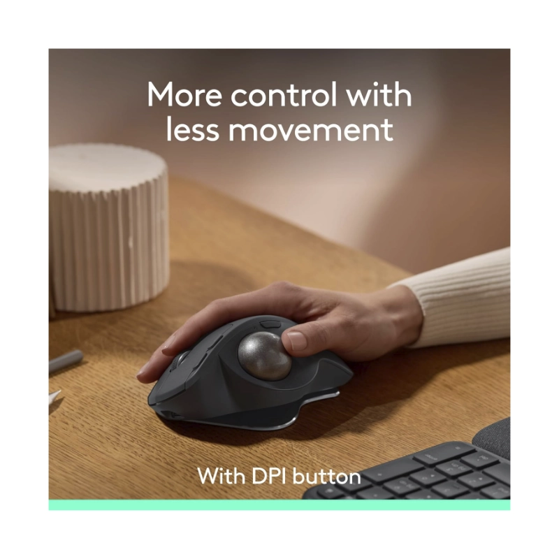 Mouse Inalambrico Logitech Mx Ergo S (910-007261) Grafito, Bluetooth, Modo Trackball, 6 Botones Programable 2 Mouse Inalambrico Logitech Mx Ergo S (910-007261) Grafito, Bluetooth, Modo Trackball, 6 Botones Programable - Imagen 2