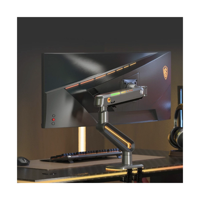 Brazo Soporte Para Monitor North Bayou J6 (1119781093) Gaming, Rosado, Rack Base, Para 32 A 60, De 2Kg Hasta 20Kg, Altura Ajustable, Luz Rgb 5 Brazo Soporte Para Monitor North Bayou J6 (1119781093) Gaming, Rosado, Rack Base, Para 32 A 60, De 2Kg Hasta 20Kg, Altura Ajustable, Luz Rgb - Imagen 5