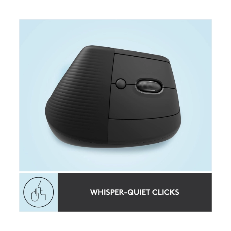 Mouse Inalambrico Logitech Vertical Lift (910-006466) Negro, Bluetooth, Ergonomico, Clics Silenciosos, Para Mano Derecha, 4000 Dpi 7 Mouse Inalambrico Logitech Vertical Lift (910-006466) Negro, Bluetooth, Ergonomico, Clics Silenciosos, Para Mano Derecha, 4000 Dpi - Imagen 7