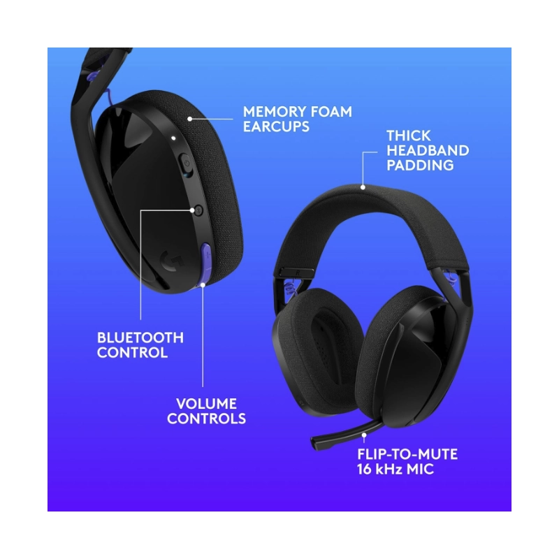 Auricular Inalambrico Logitech G321 Lightspeed (981-001562) Negro, Bluetooth, Microfono De 16 Khz, Ajuste Y Comodidad Dinamicos, Bateria Mas De 20H 7 Auricular Inalambrico Logitech G321 Lightspeed (981-001562) Negro, Bluetooth, Microfono De 16 Khz, Ajuste Y Comodidad Dinamicos, Bateria Mas De 20H - Imagen 7
