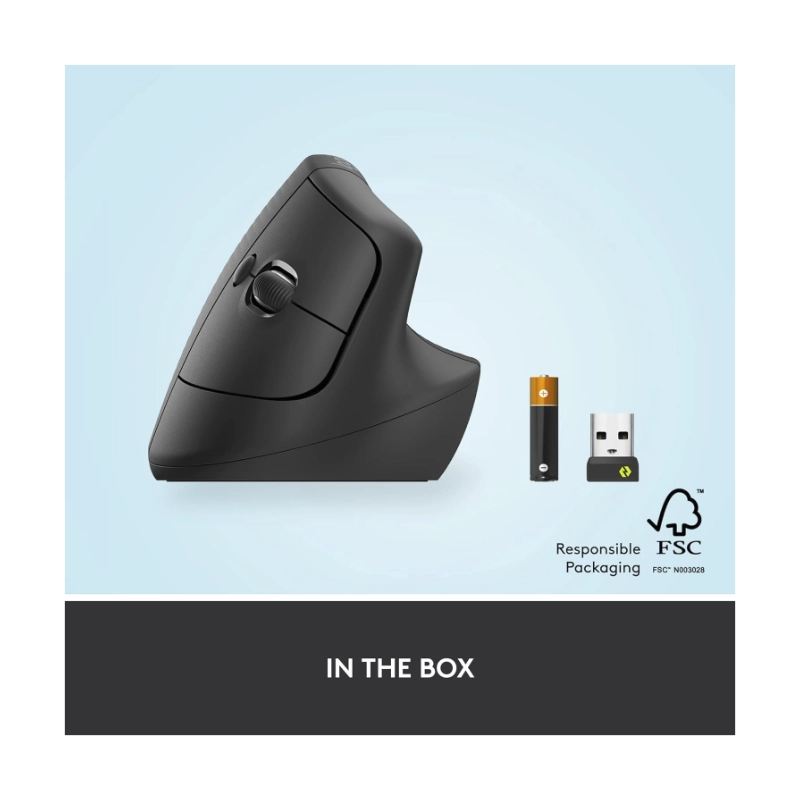 Mouse Inalambrico Logitech Vertical Lift (910-006466) Negro, Bluetooth, Ergonomico, Clics Silenciosos, Para Mano Derecha, 4000 Dpi 8 Mouse Inalambrico Logitech Vertical Lift (910-006466) Negro, Bluetooth, Ergonomico, Clics Silenciosos, Para Mano Derecha, 4000 Dpi - Imagen 8