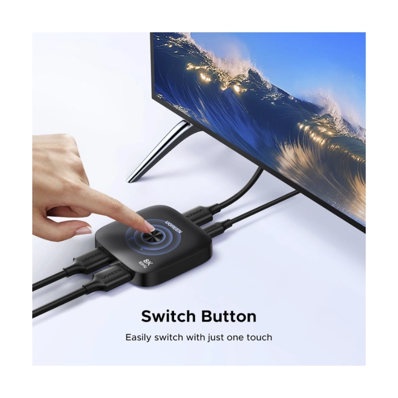 Switch Hdmi 2 X 1 Ugreen Aw700 (65877) 8K @60Hz, 2.1, Dolby Atmos 48Gbps, Trasmite Una Sola Imagen De Diferentes Equipos 8 Switch Hdmi 2 X 1 Ugreen Aw700 (65877) 8K @60Hz, 2.1, Dolby Atmos 48Gbps, Trasmite Una Sola Imagen De Diferentes Equipos - Imagen 8