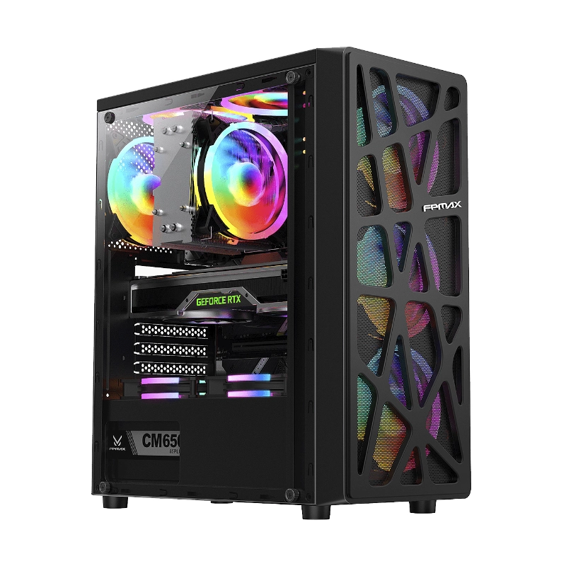 Case Fpmax (Cortex-B) Sin Fuente, Negro, Atx, 1 Panel Acrilico, X4 Fan, Led Rainbow 1 Case Fpmax (Cortex-B) Sin Fuente, Negro, Atx, 1 Panel Acrilico, X4 Fan, Led Rainbow