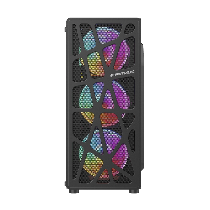 Case Fpmax (Cortex-B) Sin Fuente, Negro, Atx, 1 Panel Acrilico, X4 Fan, Led Rainbow 2 Case Fpmax (Cortex-B) Sin Fuente, Negro, Atx, 1 Panel Acrilico, X4 Fan, Led Rainbow - Imagen 2