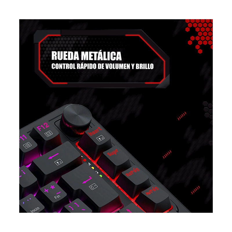 Teclado Inalambrico Redragon Ucal Pro 80% (K673Rgb-Pro-Sp) Negro, Mecanico, Switch Rojo, Bluetooth, Led-Rgb 3 Teclado Inalambrico Redragon Ucal Pro 80% (K673Rgb-Pro-Sp) Negro, Mecanico, Switch Rojo, Bluetooth, Led-Rgb - Imagen 3