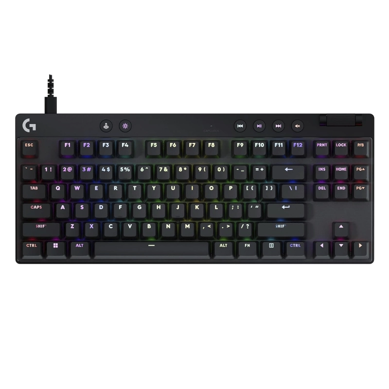 Teclado Logitech G Pro X Tkl Rapid 80% (920-013131) Negro, Mecanico, Switch Magneticos Con Rapid Trigger, Rueda De Volumen Y Botones Multimedia, Rgb 1 Teclado Logitech G Pro X Tkl Rapid 80% (920-013131) Negro, Mecanico, Switch Magneticos Con Rapid Trigger, Rueda De Volumen Y Botones Multimedia, Rgb