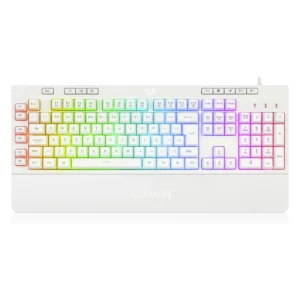 Teclado Redragon Shiva (K512W-Rgb-1-Sp) Gaming, Blanco, Semi-Mecanico, Led-Rgb