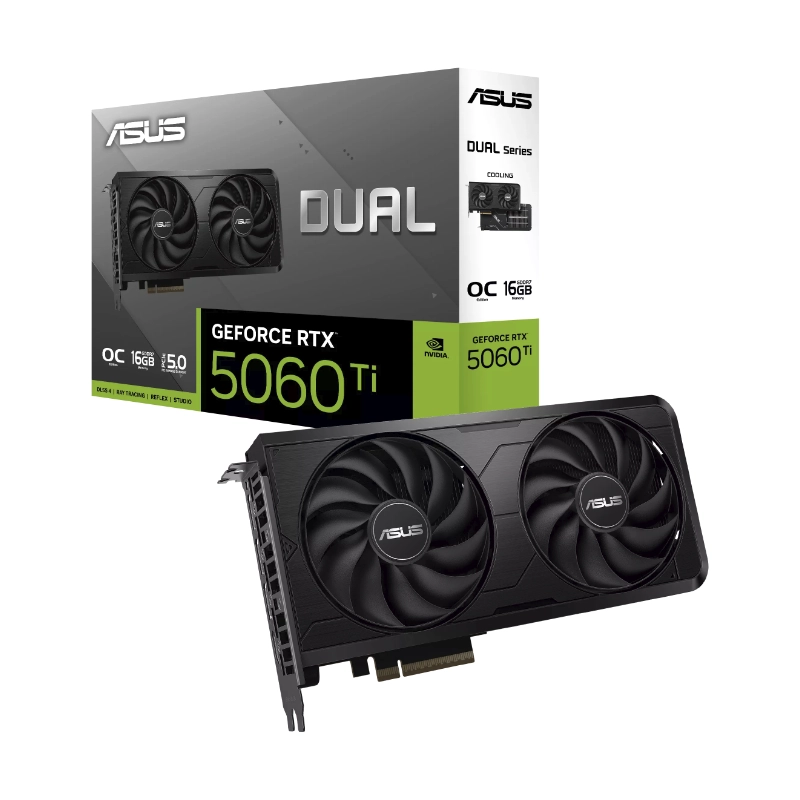 Tarjeta Grafica Asus Geforce Rtx 5060Ti 16Gb Gddr7 Dual (Dual-Rtx5060Ti-O16G-Evo) 128 Bit, Pcie 5.0, Dlss 4, Ventilador De Tecnologia Axial 1 Tarjeta Grafica Asus Geforce Rtx 5060Ti 16Gb Gddr7 Dual (Dual-Rtx5060Ti-O16G-Evo) 128 Bit, Pcie 5.0, Dlss 4, Ventilador De Tecnologia Axial